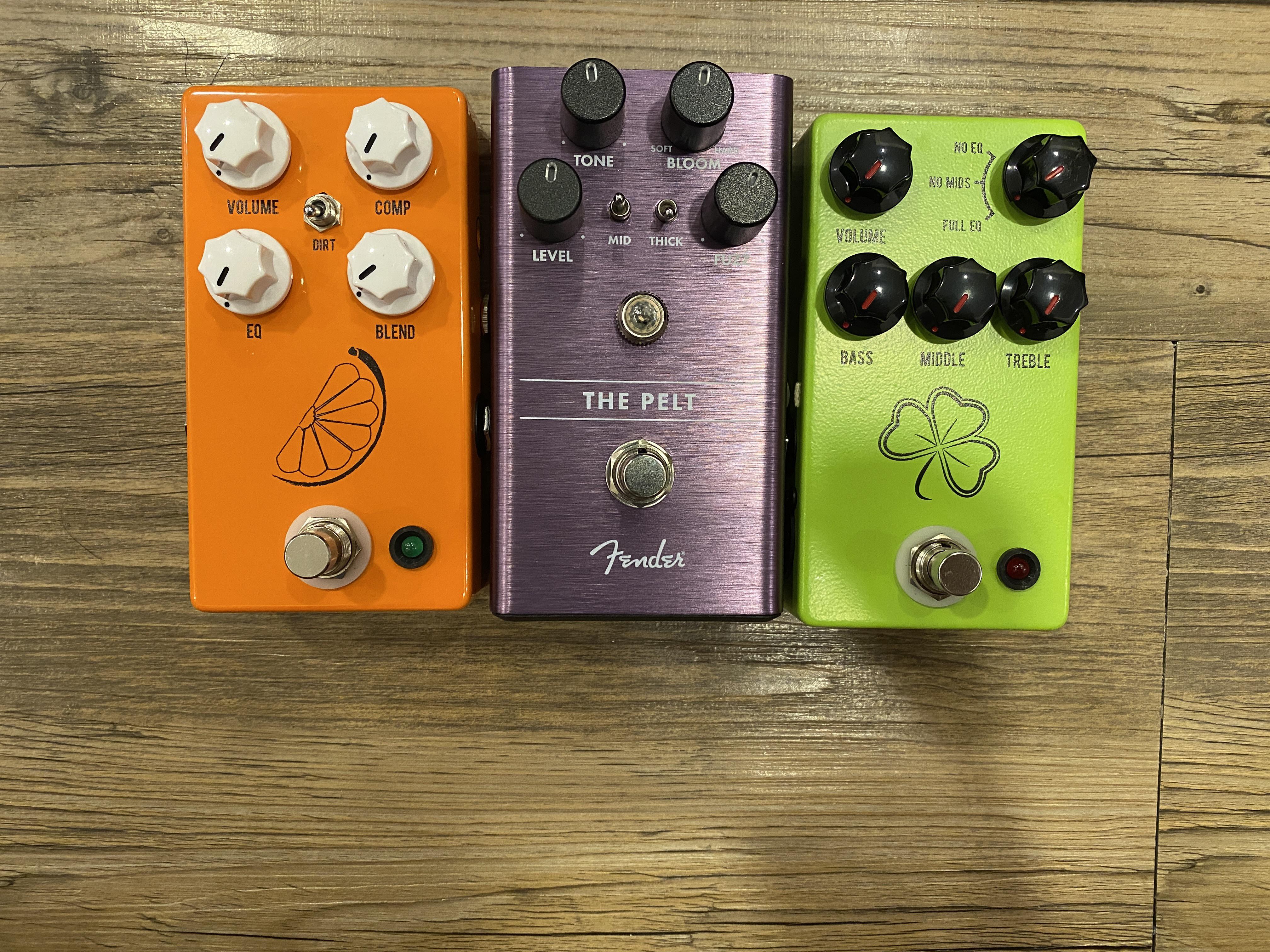 NPD! JHS Clover, JHS Pulp n' Peel V4 and Fender The Pelt : r