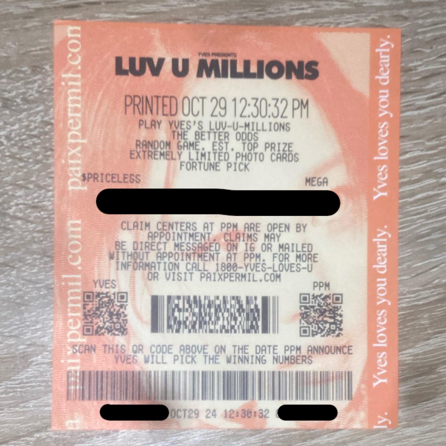 What is the Luv U Millions paper from the I Did albums?! : r