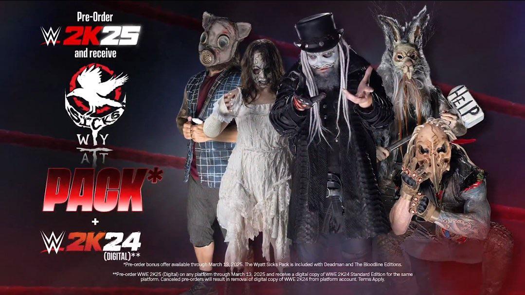 2K25の予約特典がワイアット・シックスになることで、アンクル