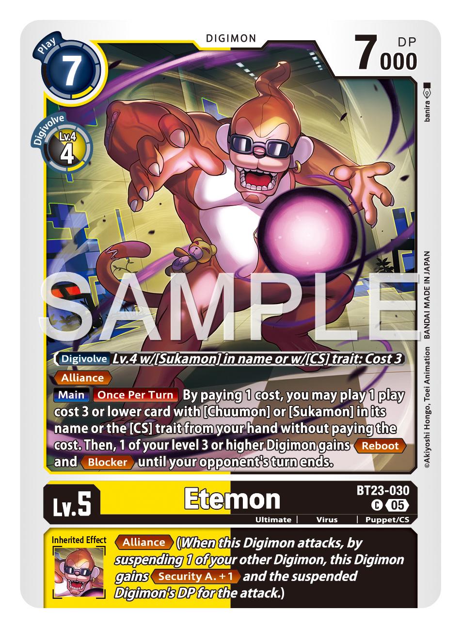 BT-23 ハッカーズスランバー] エテモン : r/DigimonCardGame2020