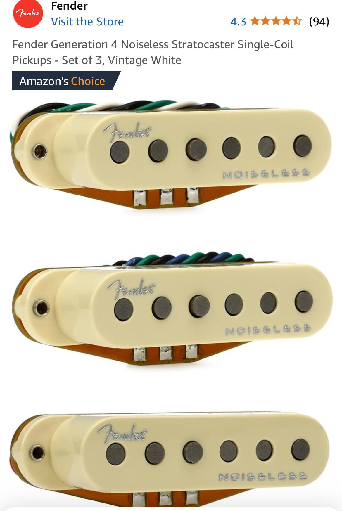 Noiseless gen 4 : r/fender