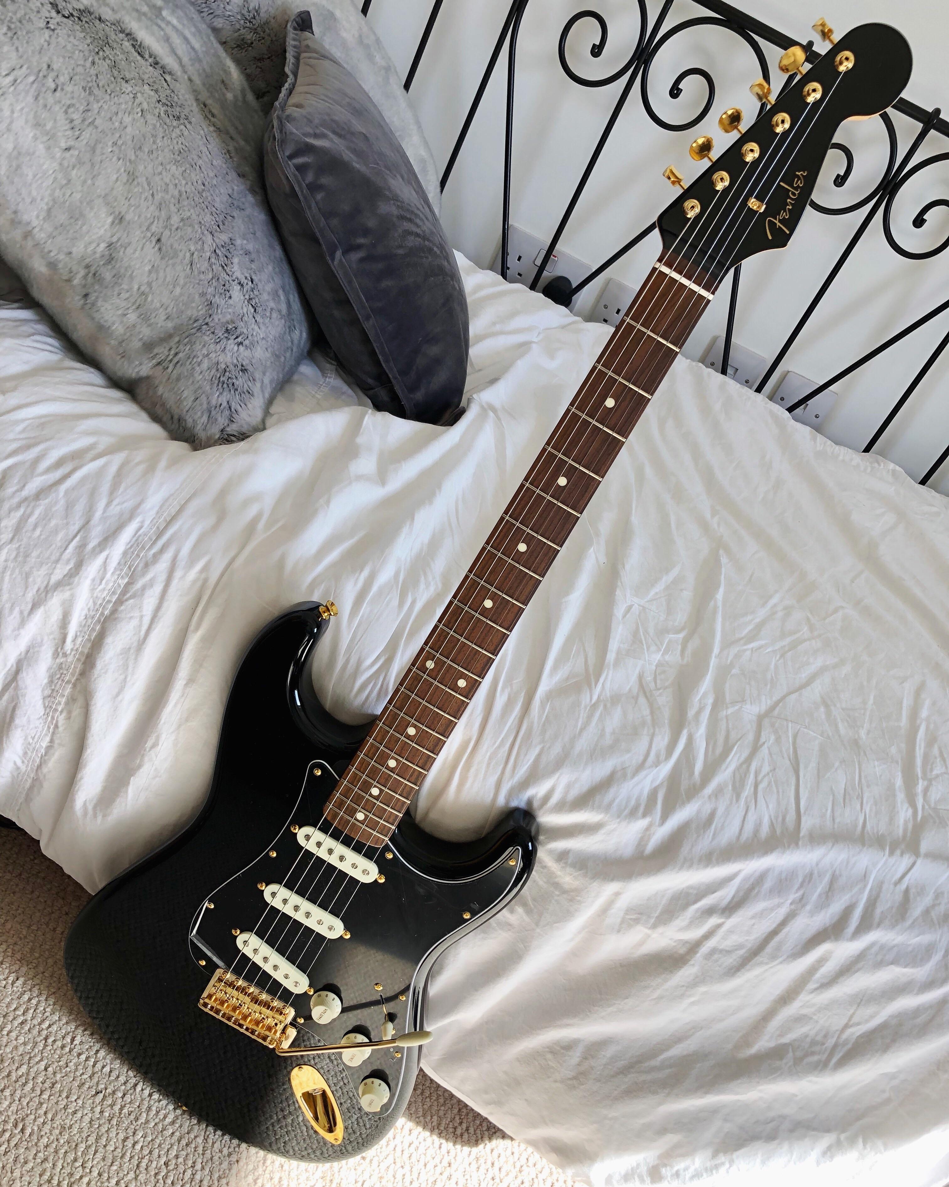 Midnight MIJ Strat - my first Fender Stratocaster! : r/Stratocaster