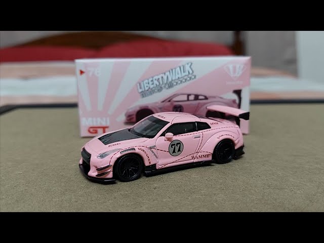 MINI GT 1/64 Diecast - LB WORKS Nissan GT-R (R35) Pink Pig - YouTube
