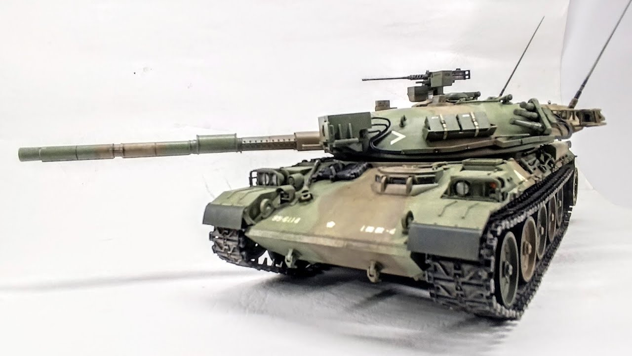 Hobby JAPAN 1/35. JGSDF Type 74 Tank Full build - YouTube