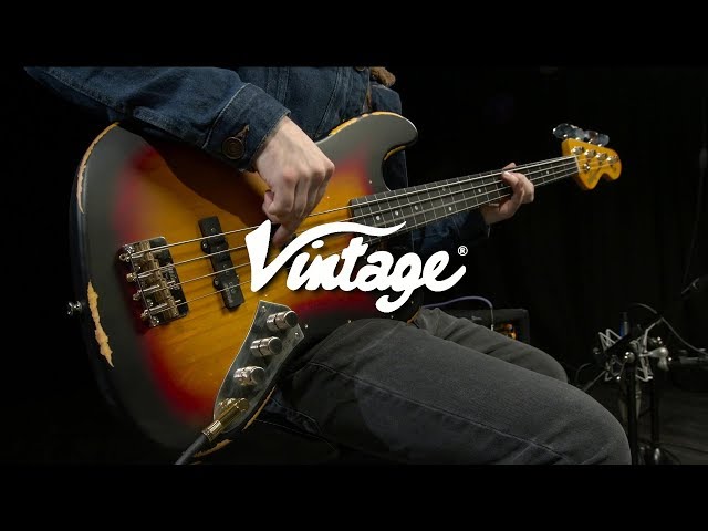 Vintage V74 Icon Fretless Bass, Sunburst | Gear4music demo - YouTube
