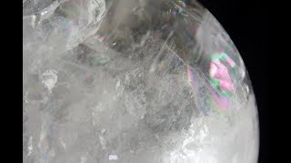 特大！水晶丸玉 18cm（ルチル・レインボー入り） 天然石販売 名取