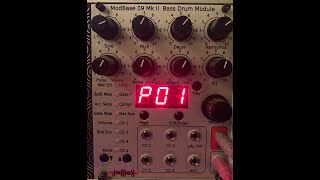 Exploring Jomox Modbase 09 MK2 Bass Drum module with Hexinverter