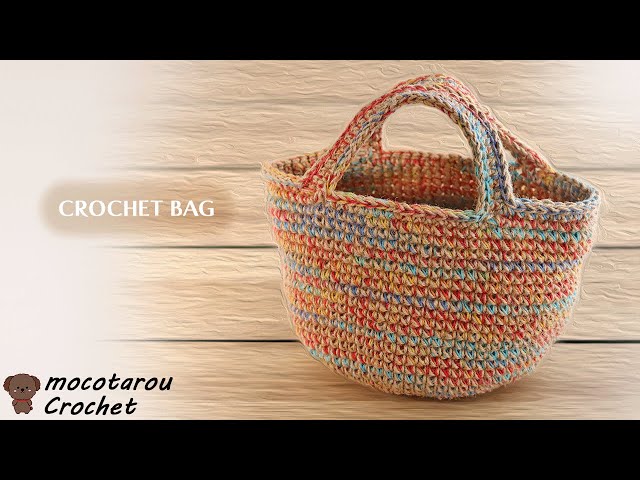 Easy and cute] How to crochet a round market bag using hemp string