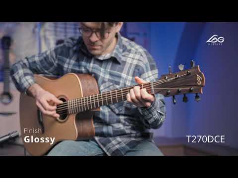 Electro Acoustic Guitar LAG T270DCE - YouTube