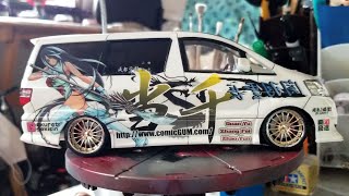 プラモデル制作】アオシマ1/24痛車一騎当千アルファード2005年式