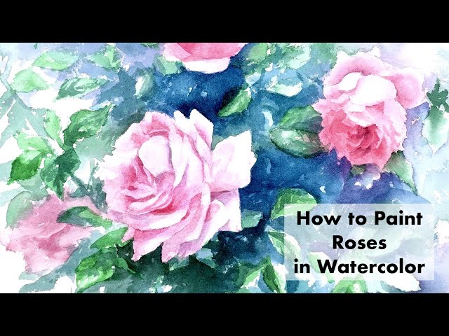 水彩画 薔薇の制作手順／How to Paint Roses in Watercolor - YouTube
