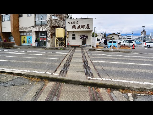 Abandoned railway sidings at Minami-Matsumoto Station in Japan