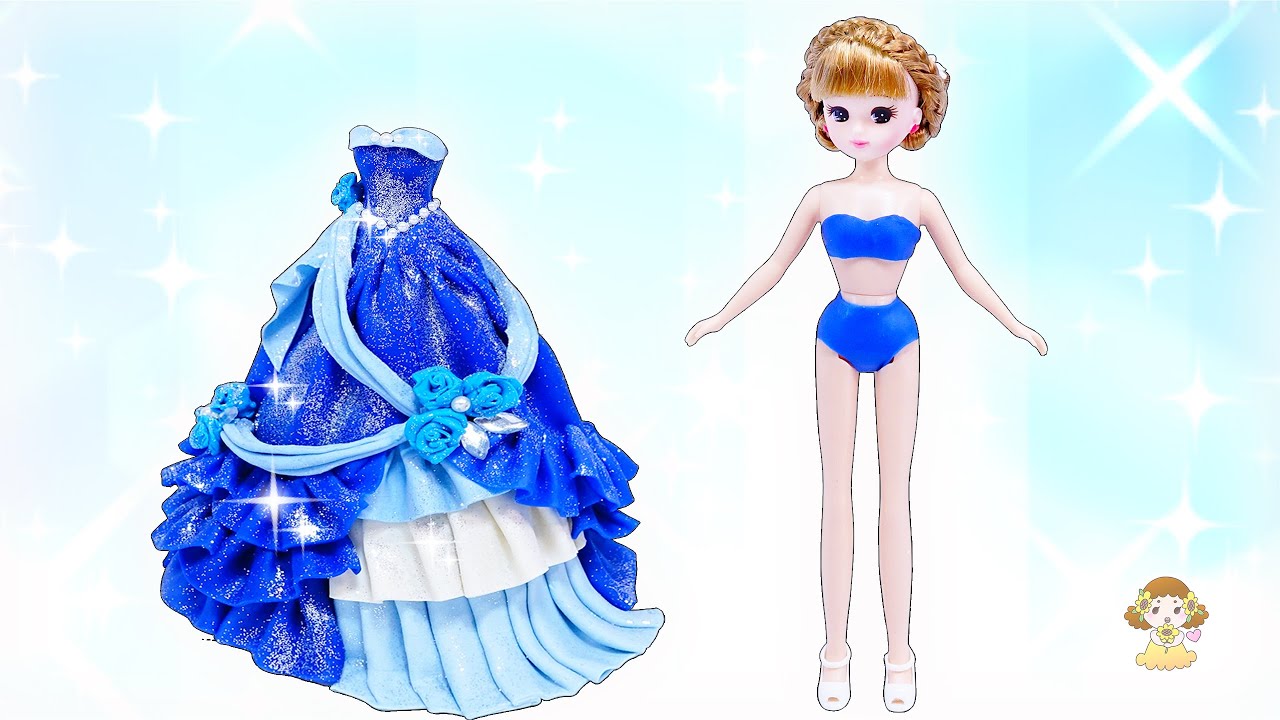 Make your own clay dress for Licca-chan♥Transform into a princess