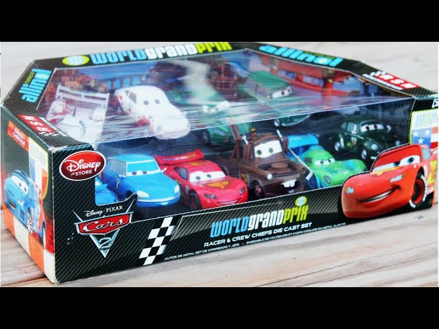 Disney Store World Grand Prix Racer & Crew Chiefs Diecast Set
