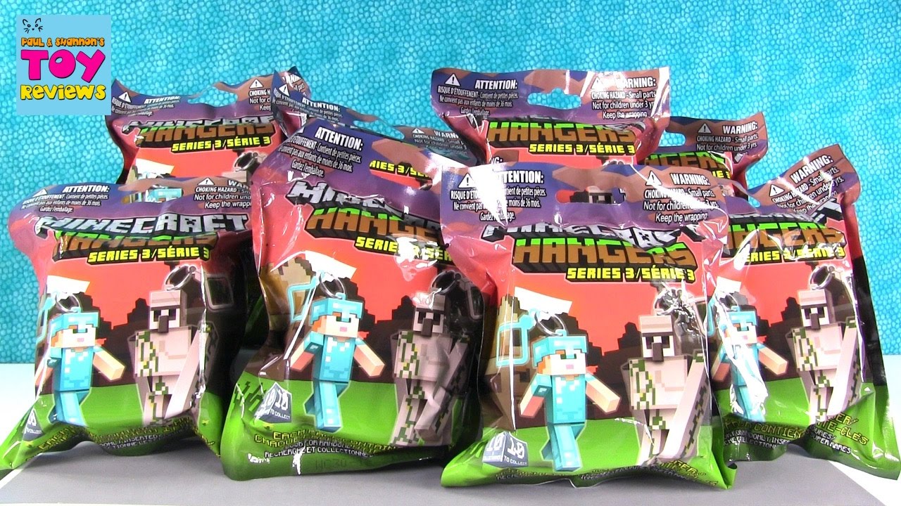 Minecraft Hangers Series 3 Blind Bag Toy Opening | PSToyReviews