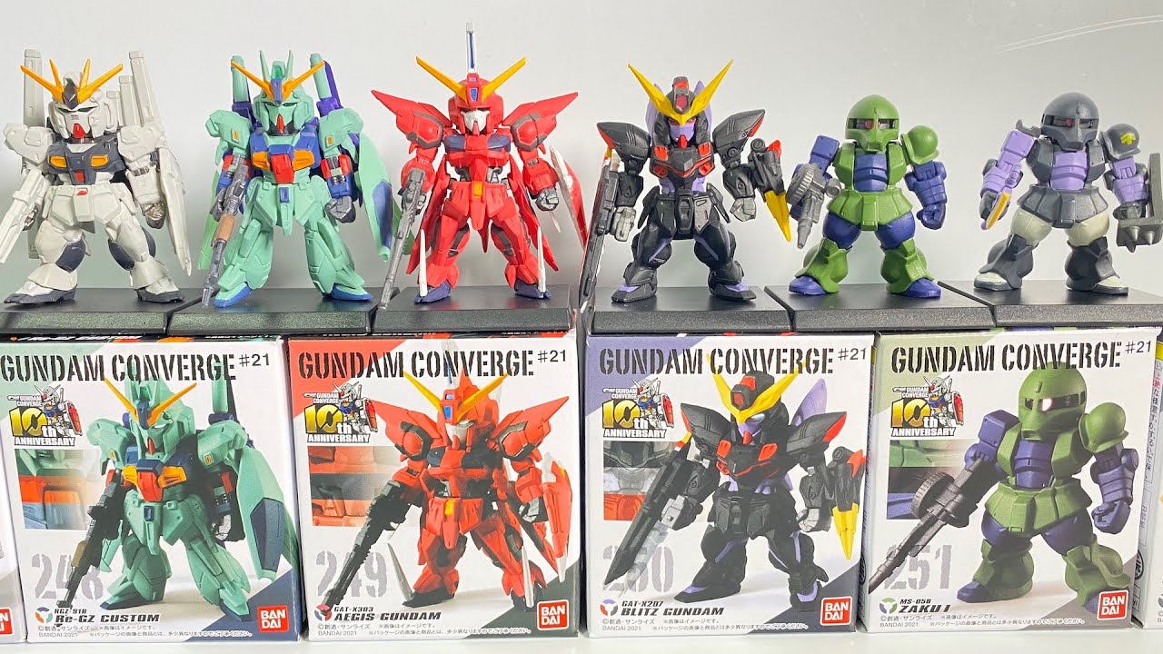 FW GUNDAM CONVERGE #21 RX-93 RGZ-91B GAT-X303 GAT-X207 MS-05B