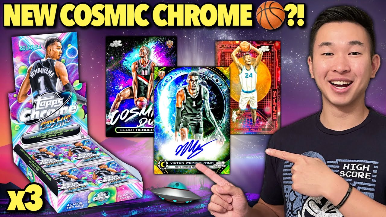 THE BRAND NEW COSMIC CHROME 🏀 HAS LANDED! 👽🛸 2023-24 Topps