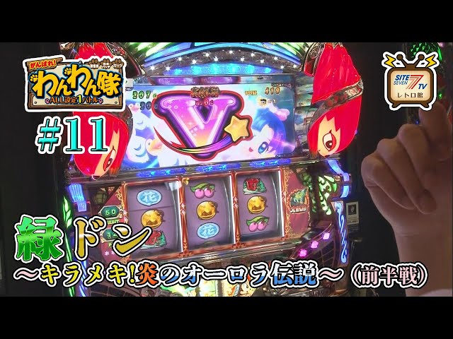 5号機『緑ドン～キラメキ！炎のオーロラ伝説～』の設定1を13時間