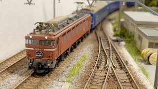 鉄道模型】寝台特急日本海 Nゲージ走行動画 - YouTube