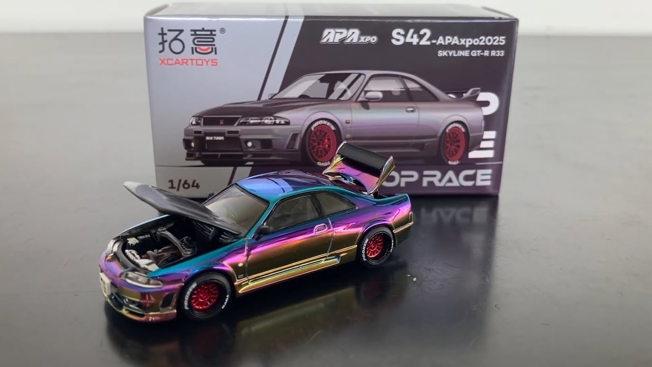 Pop Race APAxpo2025 exclusive Nissan Skyline GT-R R33. Unboxing