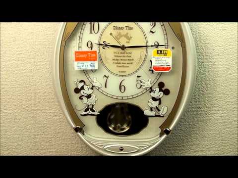 セイコー ディズニータイム 電波掛け時計 ミッキー&ミニー 電波振り子