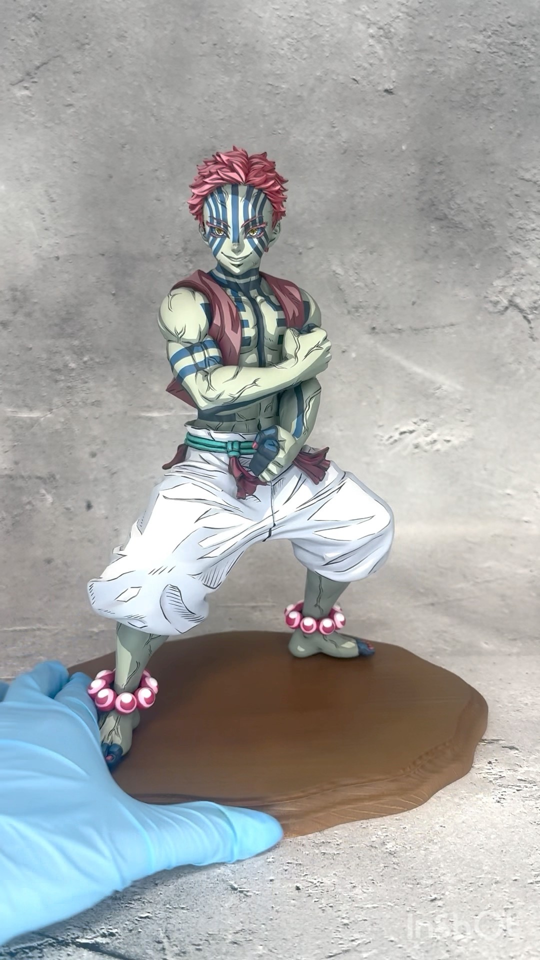 猗窩座のフィギュアを塗装で二次元化 #short #鬼滅の刃 #猗窩座