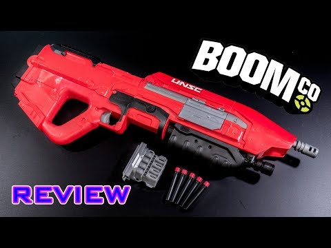 REVIEW] BoomCo Halo Assault Rifle | UNSC MA5 Blaster - YouTube
