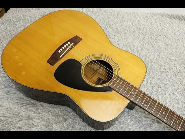 1975 made Vintage Acoustic GuitarYamaha FG-180J Rare Black Label