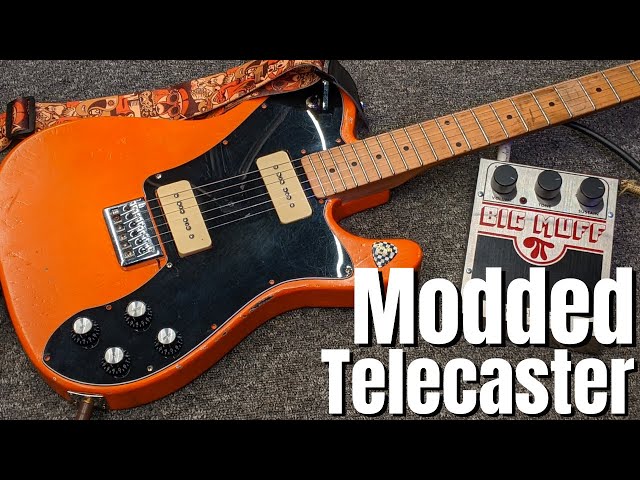 Modifying a Squier Telecaster Custom P90 Guitar - YouTube