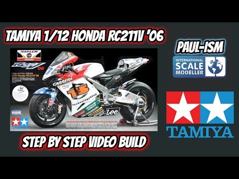 Tamiya 1/12 Honda Rc211v '06 Step by step Pre Build Review - YouTube