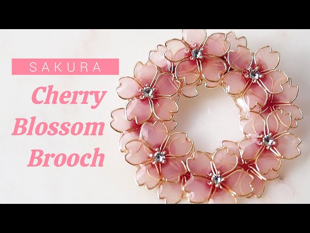 🌸“Cherry blossom” Broach/UV Resin Tutorials Amazing Resin