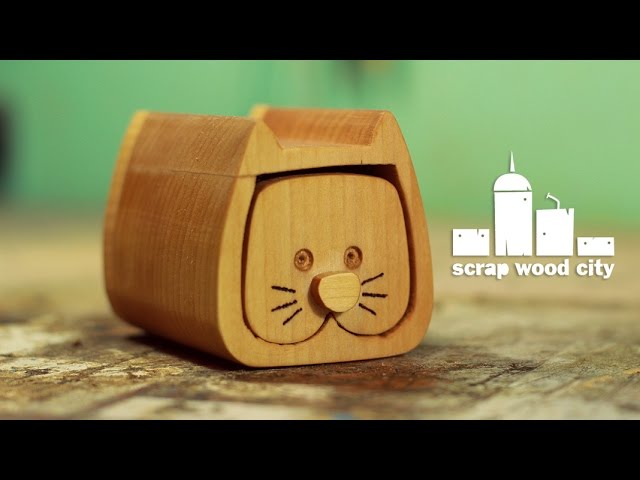 DIY mini bandsaw box - The cat - YouTube