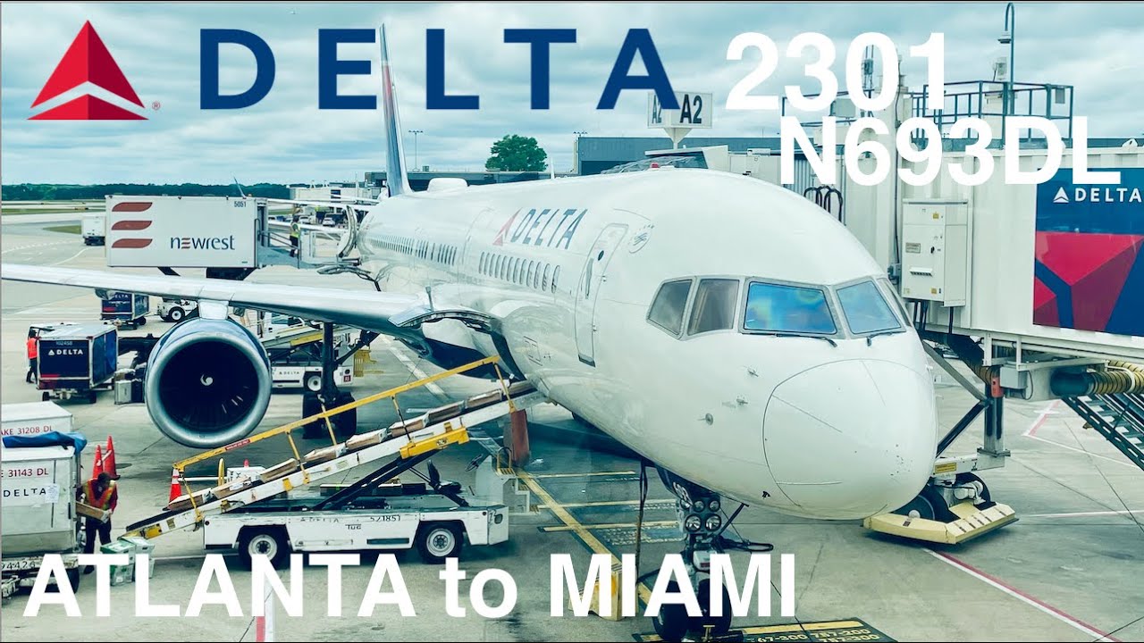 DELTA DL2301 ATL-MIAMI N693DL Boeing B757-232 #deltaairlines - YouTube