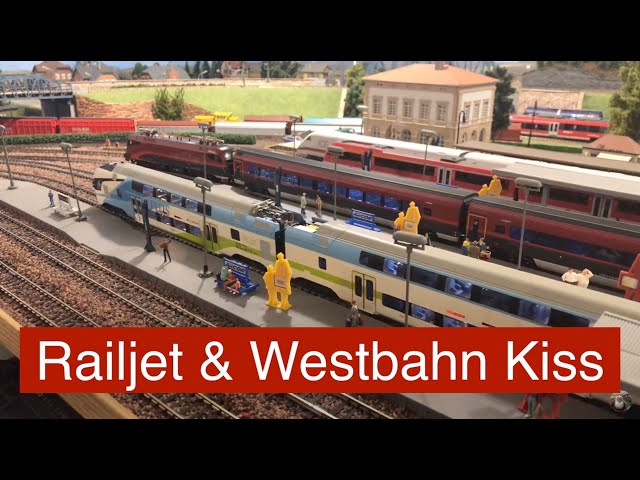 Highspeed Austria H0: ÖBB Railjet und Westbahn Kiss - YouTube