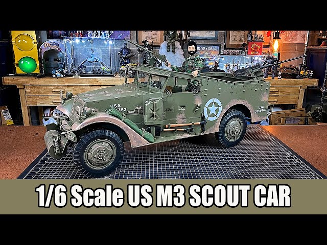 21st Century Toys WWII 1/6 US M3 Scout Car, Up Close Look. - YouTube
