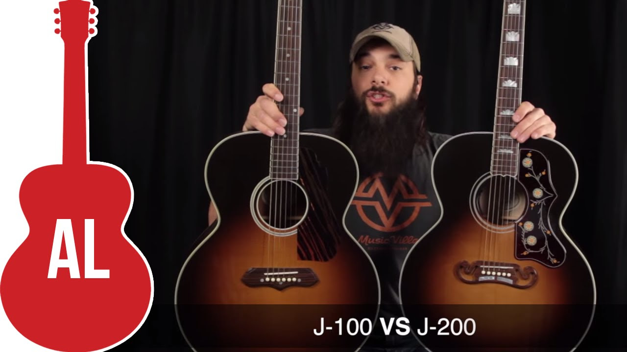 Gibson J-200 vs J-100 - Which guitar wins? - YouTube
