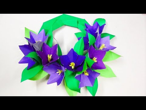 Origami Flowers: Refreshing Bellflower Wreath - Audio Explanation