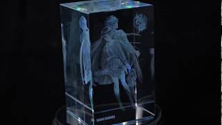 DMM make 3Dクリスタル（彫刻後サンプル） - YouTube