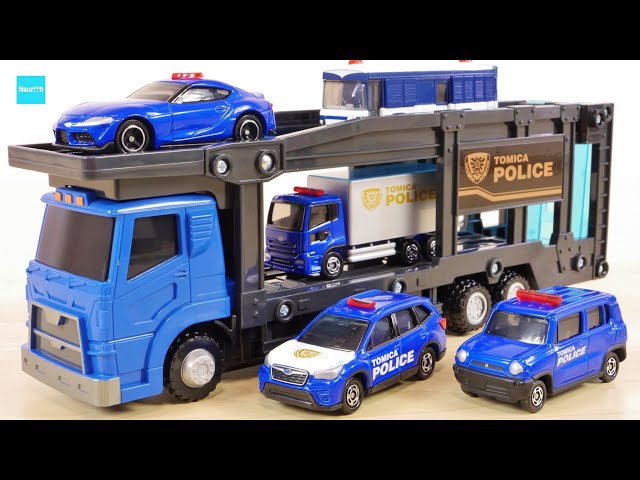 Tomica Police carrier car set - YouTube