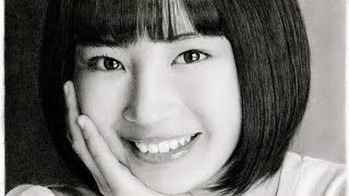 鉛筆画 広瀬すず 完成までの一部始終 動画 早送り / Pencil drawing