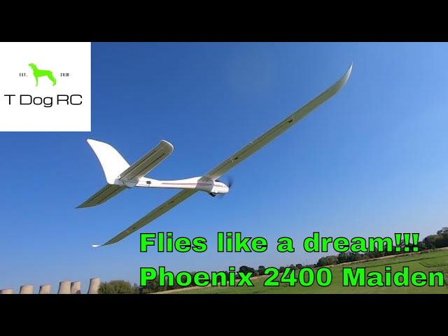 Volantex Phoenix 2400 RC glider - Maiden!!! - YouTube