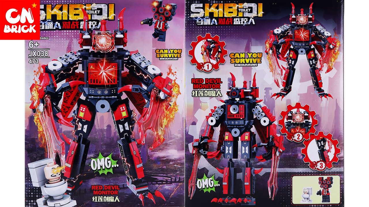 Lego Skibidi Toilet The Unleashed Tri Titan Sets JX038 Unoffical