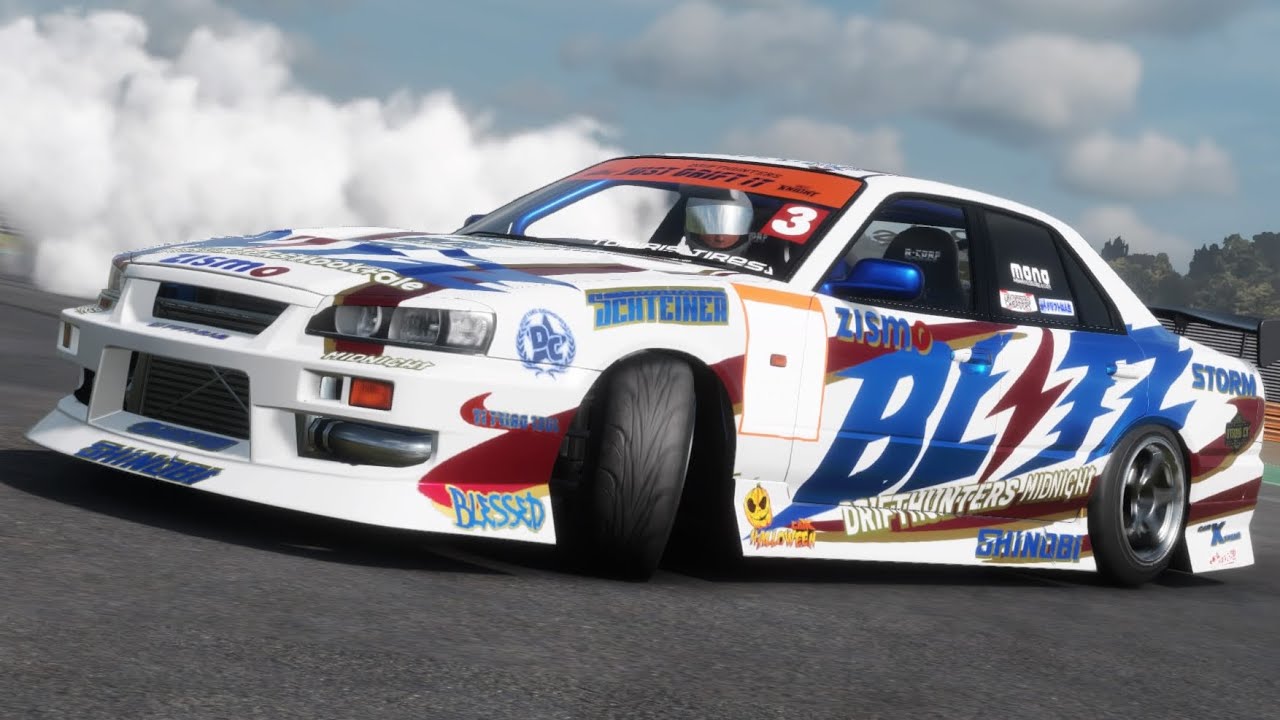 CARXで作る】D1 BLITZ スカイライン ER34 2006年ver.【野村謙】 - YouTube