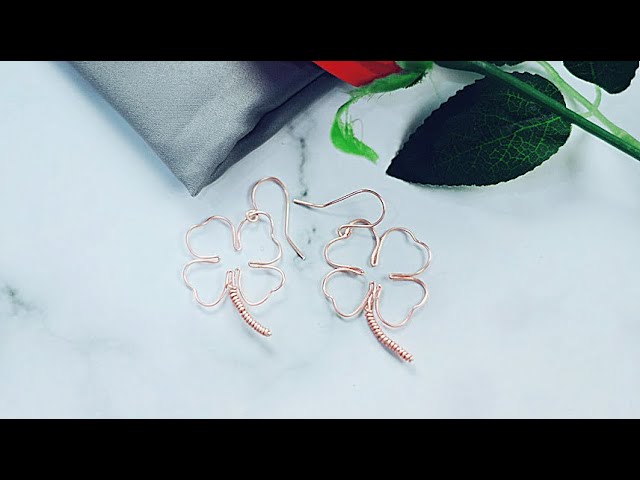ワイヤークラフト！ワイヤー四葉のクローバーピアスの作り方