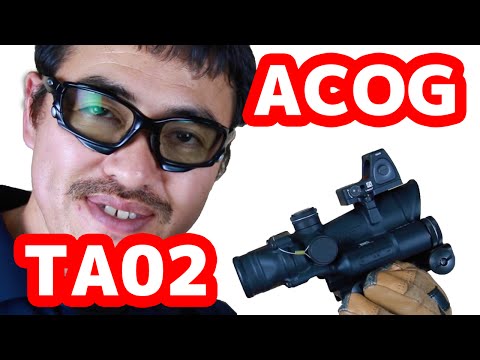 トリジコン ACOG TA02 RMR ドットサイト ミニレビュー - YouTube