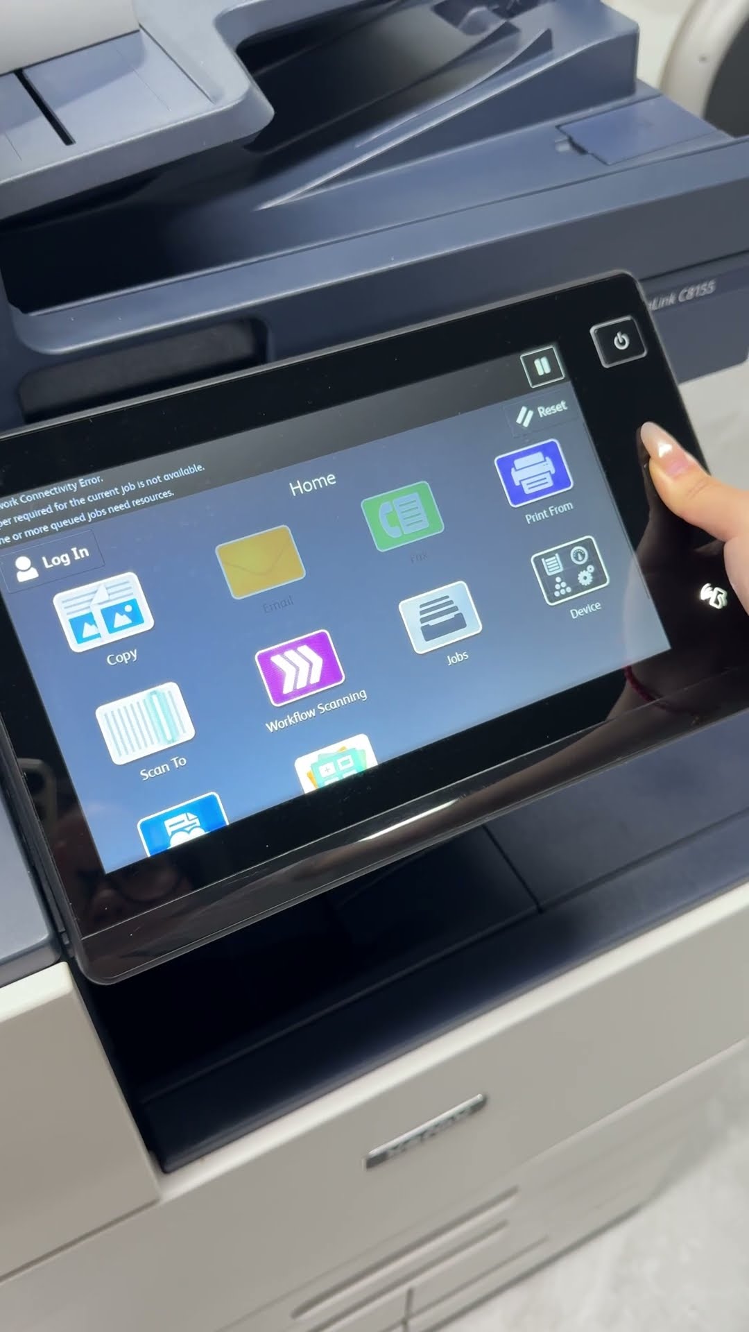 Xerox C8155 print a full color page test page/Entering Repair Mode