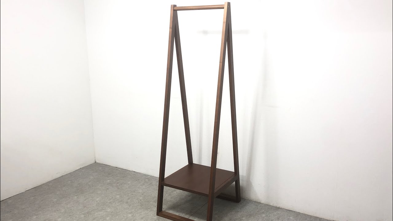 □ 無印良品 MUJI コートハンガー ハンガーラック 木製 ウォールナット