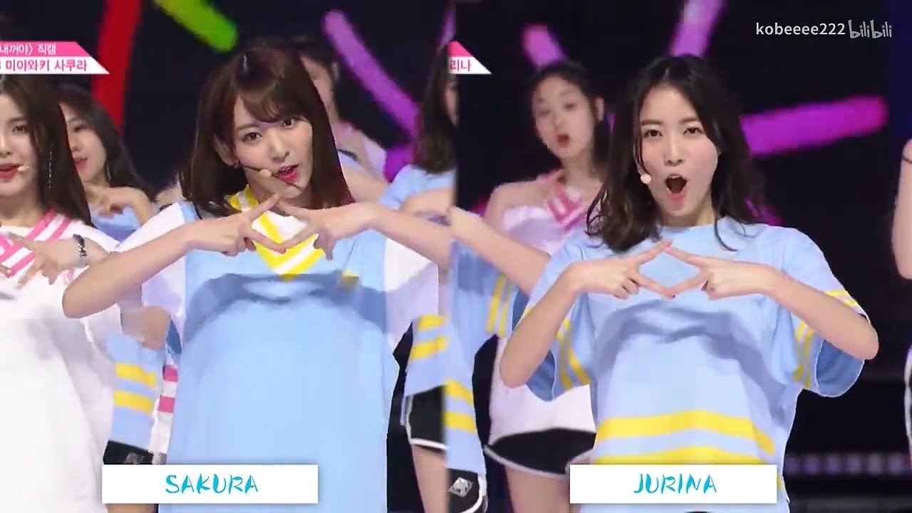 Miyawaki Sakura & Matsui Jurina Dance Comparison PRODUCE48 NEKKOYA