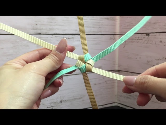 クラフトバンド・紙バンド 花結びのボタンの作り方 - YouTube