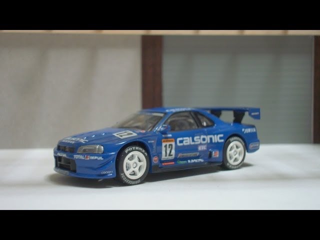 KYOSHO 1:64 NISSAN SKYLINE GT-R R34 CALSONIC 2002 JGTC - YouTube